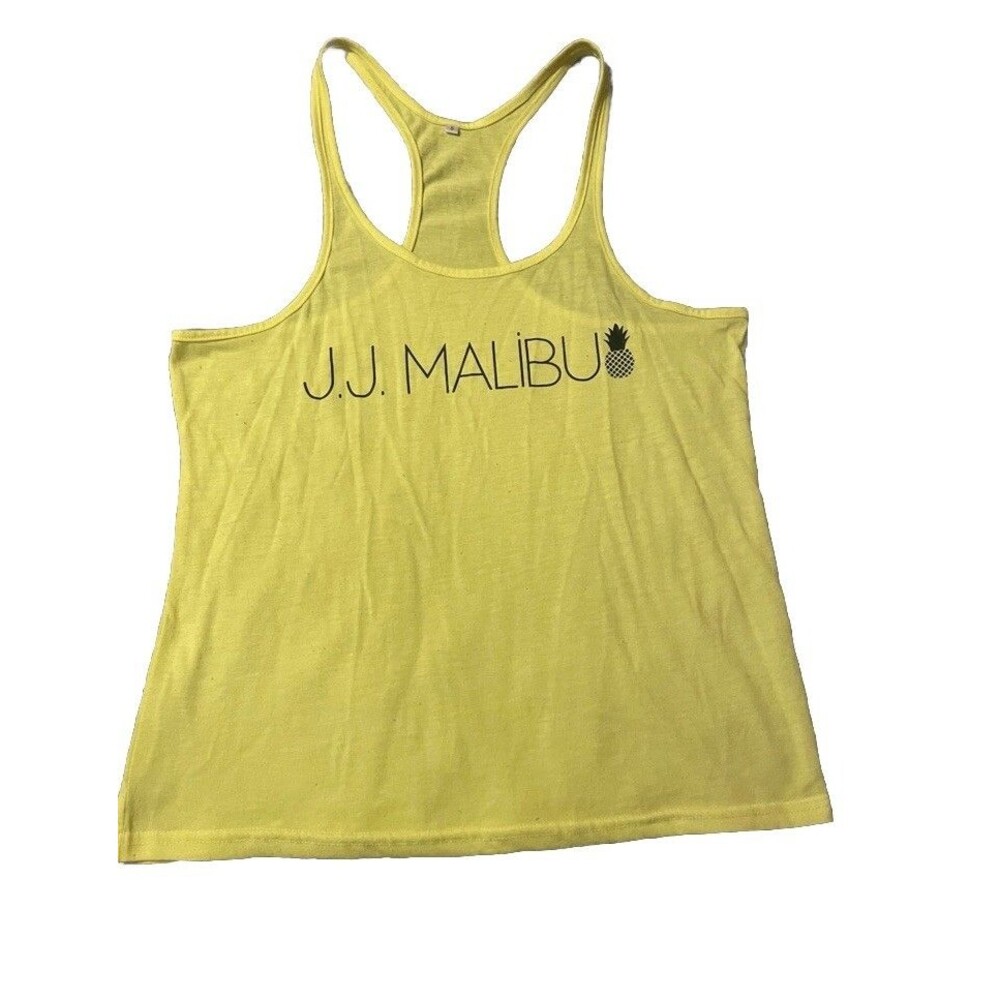 Men’s Small JJ Malibu Racerback Gym Tank in Highlighter Yellow